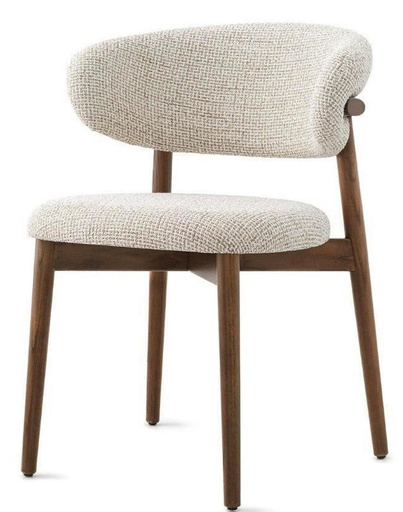 La Chaise Alma en Bouclé et Noyer 2