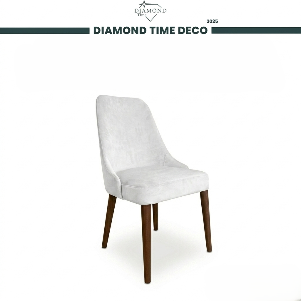 Chaise Séréna en Velours Blanc