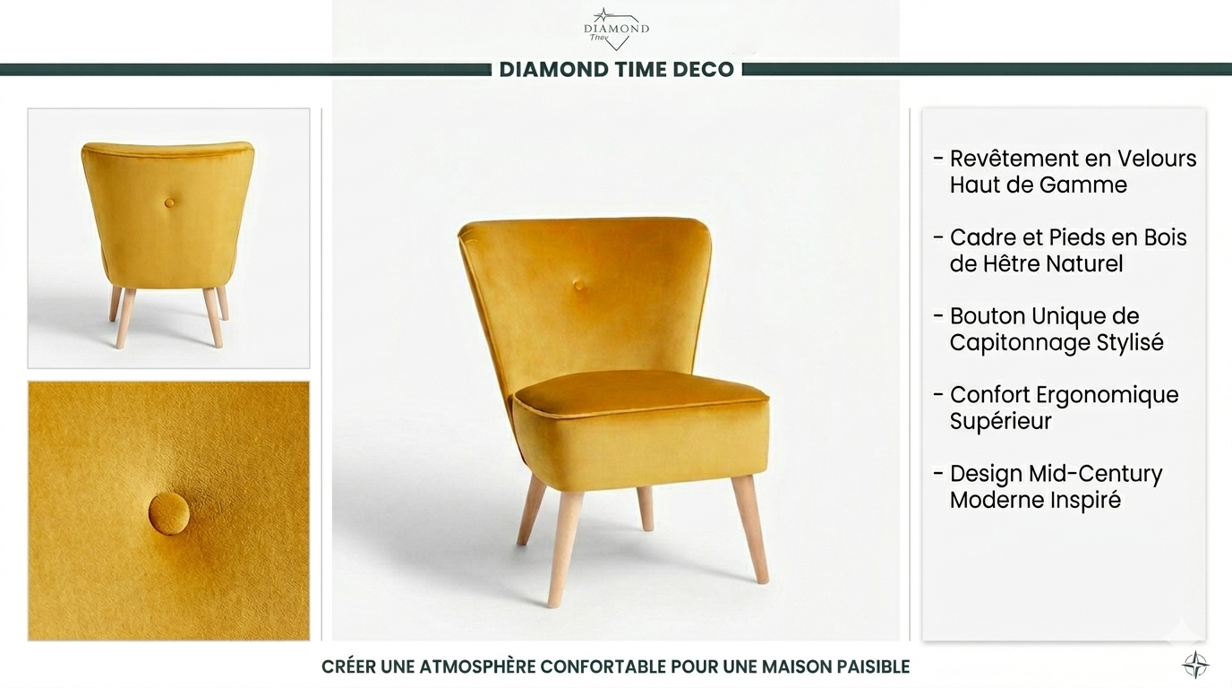 Fauteuil Alma en Velours Épicé 2